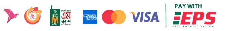 bKash, Nagad, Rocket, Visa, Mastercard এবং আরও মাধ্যমে পেমেন্ট। PAY WITH EPS.